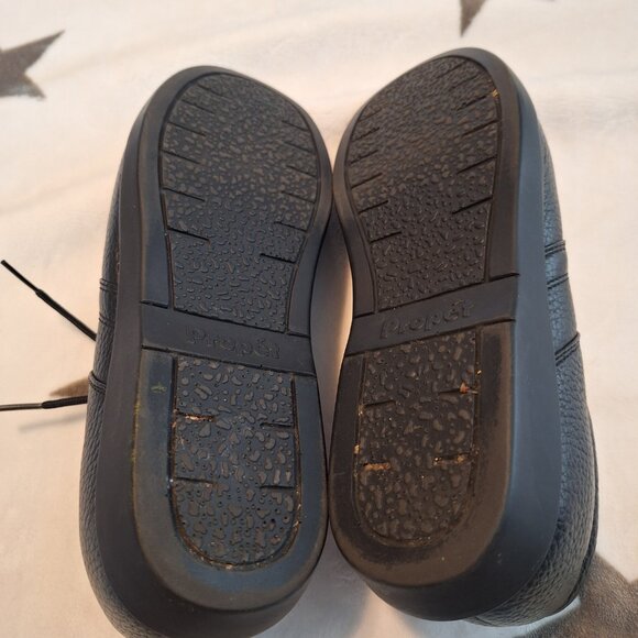 Propet Mens US 8 Shock Absorber Walking Shoes Sneaker Black Leather - Picture 8 of 10